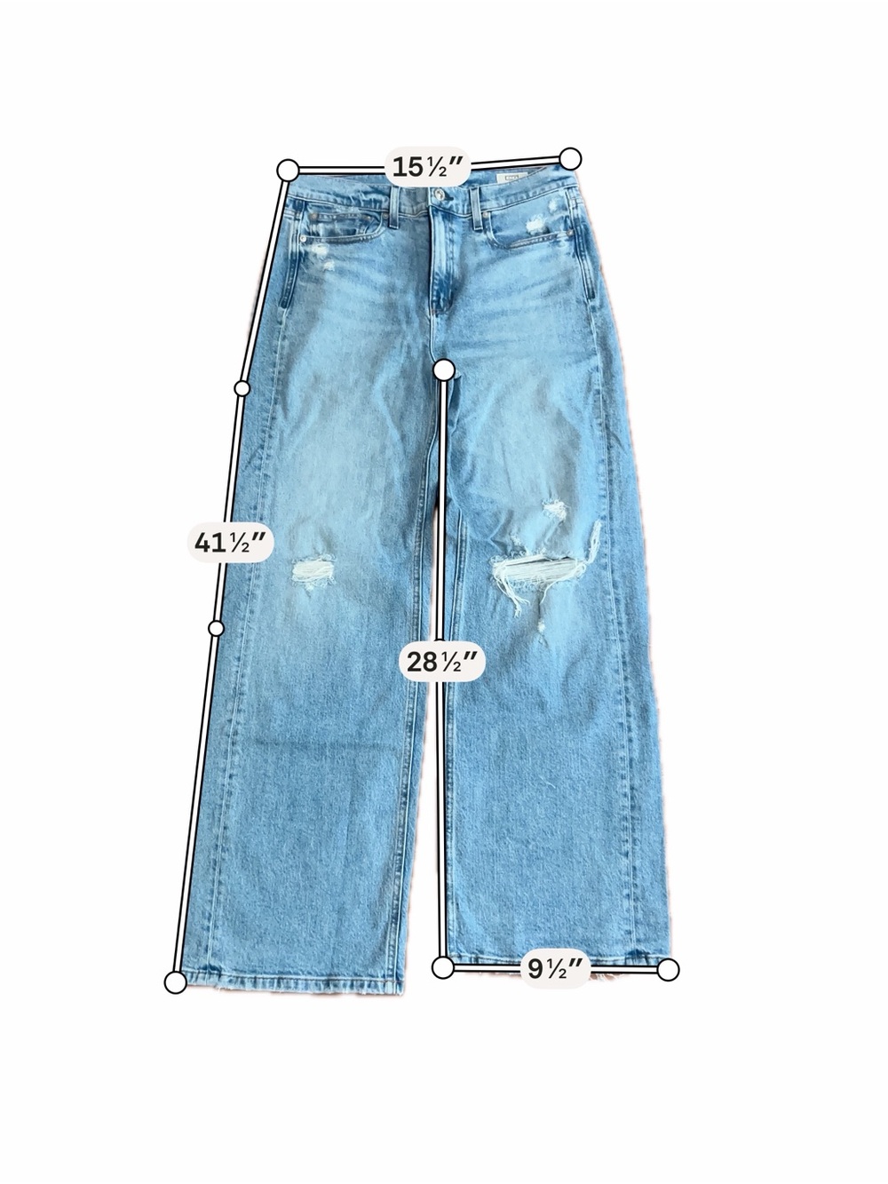 AYR The Secret Sauce Wide Leg Distressed Jeans Size 31 Made In LA - Picture 2 of 7